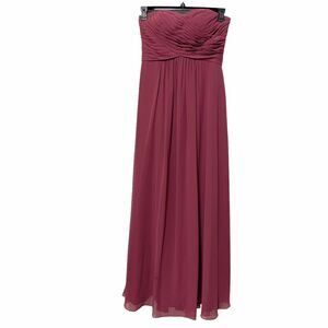 AZAZIE Strapless Lace Up Bridesmaid Evening Formal Maxi Dress Womens Size A4